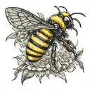 bumblebee masturbating tattoo design idea