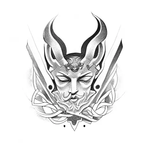 A tattoo design combining jungkook and Greek mythology tattoo design idea