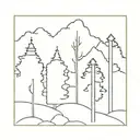 Oakland tree Tahoe backdrop with water or swimming inspiration tattoo design idea