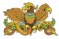 mexico eagle and snake  tattoo design idea