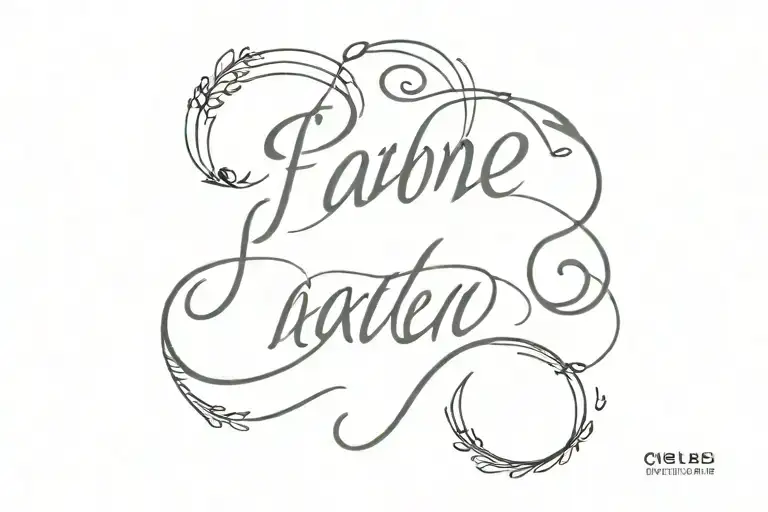 name written tattoo design idea