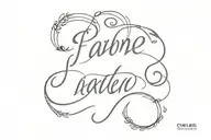 name written tattoo design idea