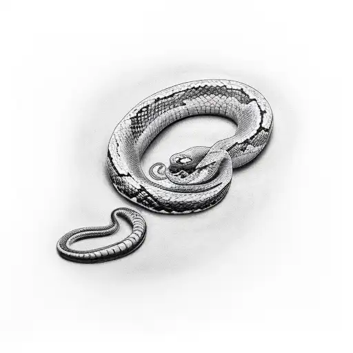 Snake wrapped around your arm going down to your hand tattoo design idea