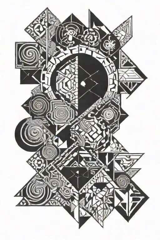 stoic virtues tattoo design idea