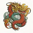 yakuza dragon sleeve tattoo design idea