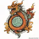 yakuza dragon sleeve tattoo design idea