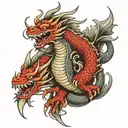 yakuza dragon sleeve tattoo design idea