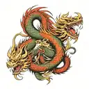 yakuza dragon sleeve tattoo design idea