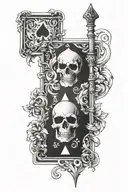 Ace of Spades with skull tattoo design idea
