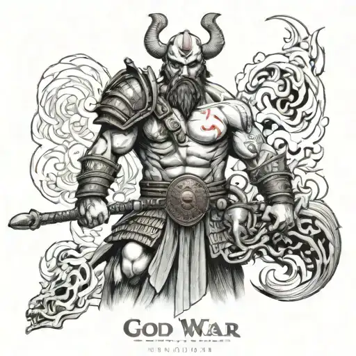 ares god of war tattoo design idea