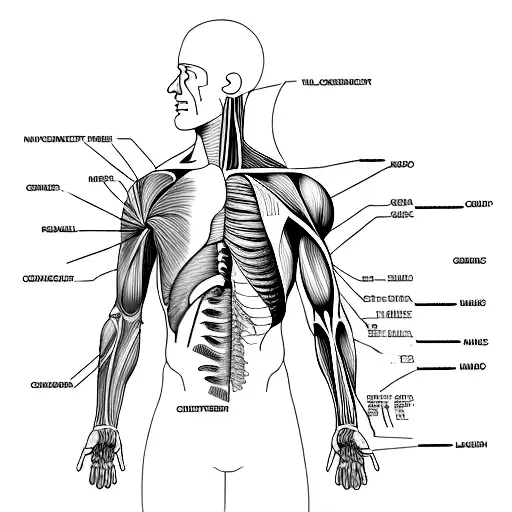 Muscle anatomy diagram tattoo design idea