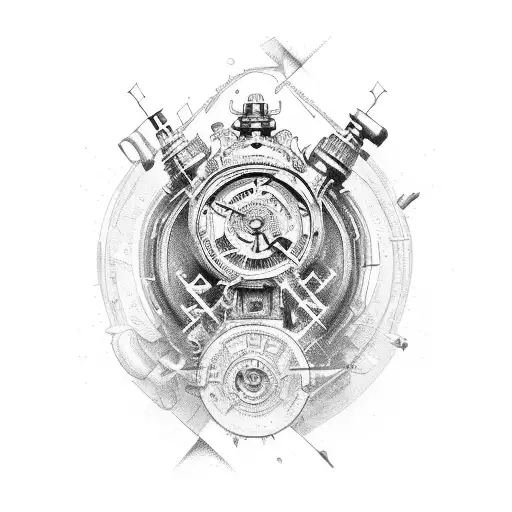 steampunk tattoo design idea