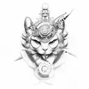 steampunk tattoo design idea