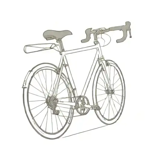 traditional road bike tattoo design idea