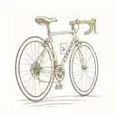 traditional road bike tattoo design idea