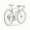 traditional road bike tattoo design idea