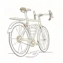 traditional road bike tattoo design idea