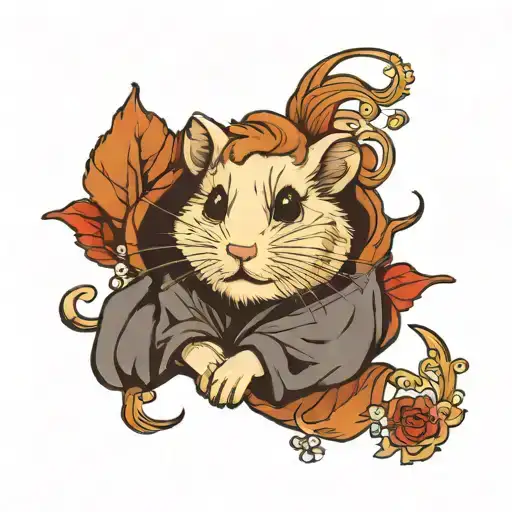 dwarf hamster tattoo design idea