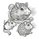 Hamster, Guinea Pig and mouse tattoo design idea