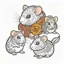Hamster, Guinea Pig and mouse tattoo design idea