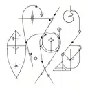 acquarius and gemini and sagittarius and aries zodiac signs for inner left arm in a 2x2 grid tattoo design idea