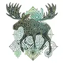 moose and kangaroo tattoo design idea