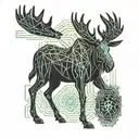 moose and kangaroo tattoo design idea