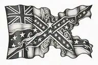Rebel flag tattoo design idea