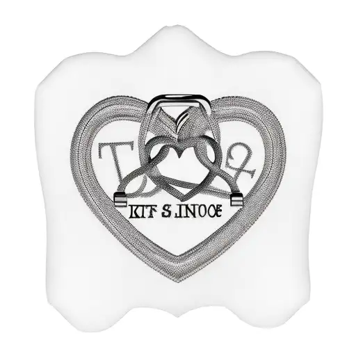 interlocking handcuffs  shaped like a heart that say Kris and Rica sentenced 3 to life est. 2007 tattoo design idea