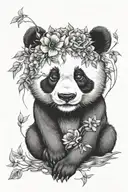 panda bear tattoo design idea