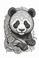 panda bear tattoo design idea