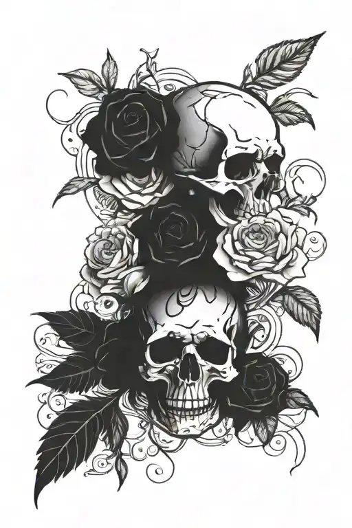 memento mori tattoo design idea