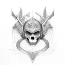 horizontal broadsword with intercate handguard tattoo design idea