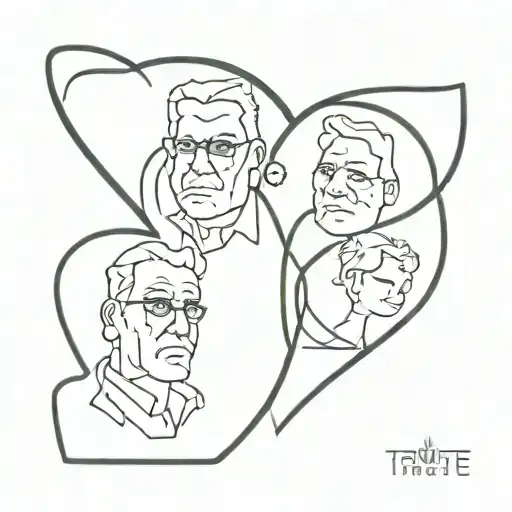 tribute dad memorial tattoo design idea