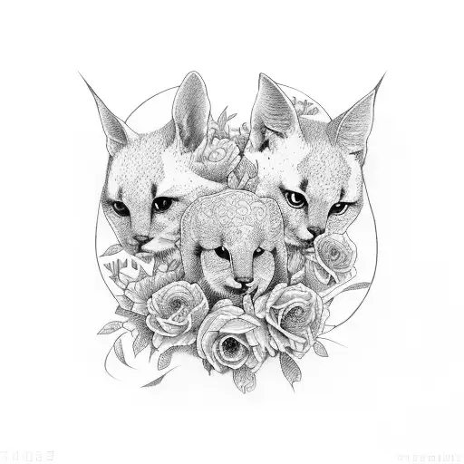 full sleeve flowers and animals tattoo design idea