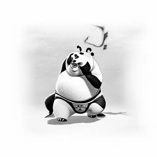 kung fu panda dumpling  tattoo design idea