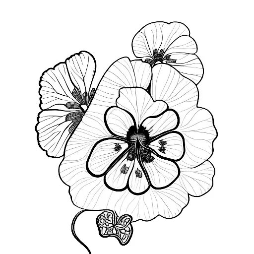 nasturtium  tattoo design idea