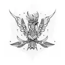 tribal thunderbird tattoo design idea