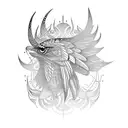 tribal thunderbird tattoo design idea