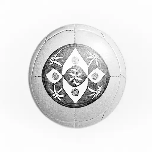 Rugby ball with the flags of Wales, England, Ireland, Scotland, and South Africa tattoo design idea