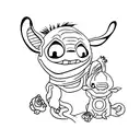 stitch tattoo design idea