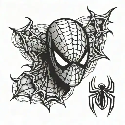small spiderman head tattoos tattoo design idea