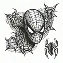 small spiderman head tattoos tattoo design idea