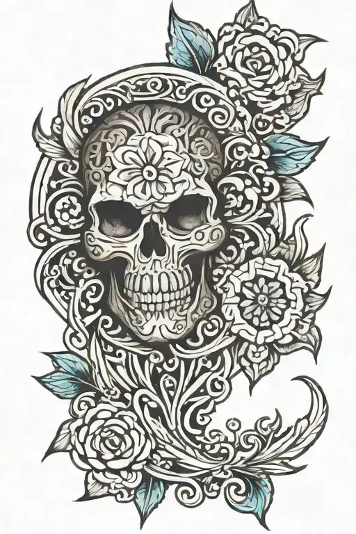 tooled leather tattoo design idea