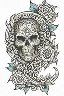 tooled leather tattoo design idea