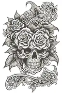 tooled leather tattoo design idea