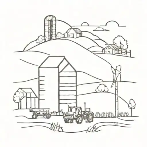 farming scene tattoo tattoo design idea