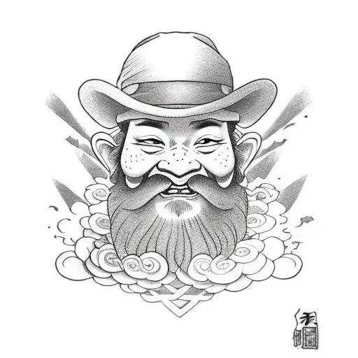 leprechaun with cap tattoo design idea