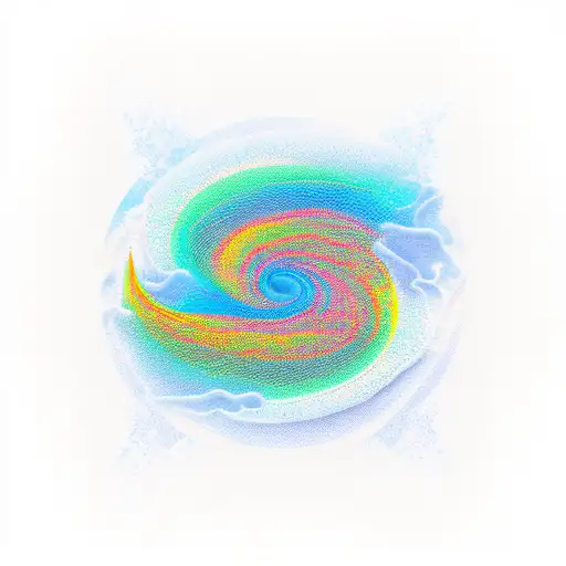 blue waves tattoo design idea