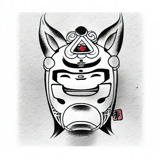 Anbu mask tattoo design idea